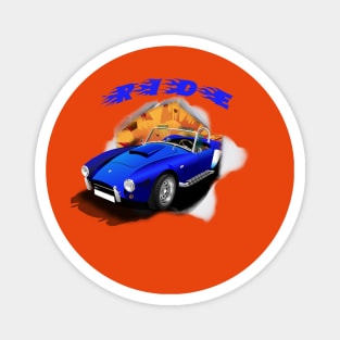 Blue Cabrio Car Magnet